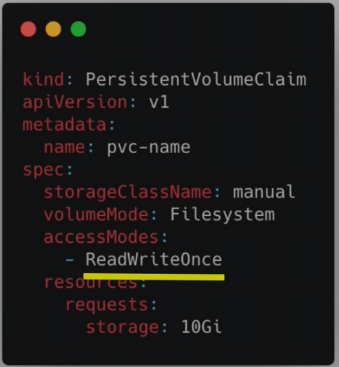 Persistent volume claim